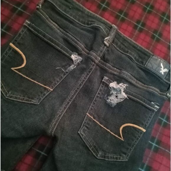 🤠American Eagle Jeggings Cut Off Shorts Size 2 Super Super Stretch - Picture 4 of 7